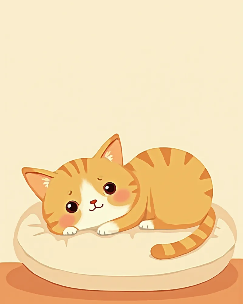 활동 후 차분하게 쉬는 고양이