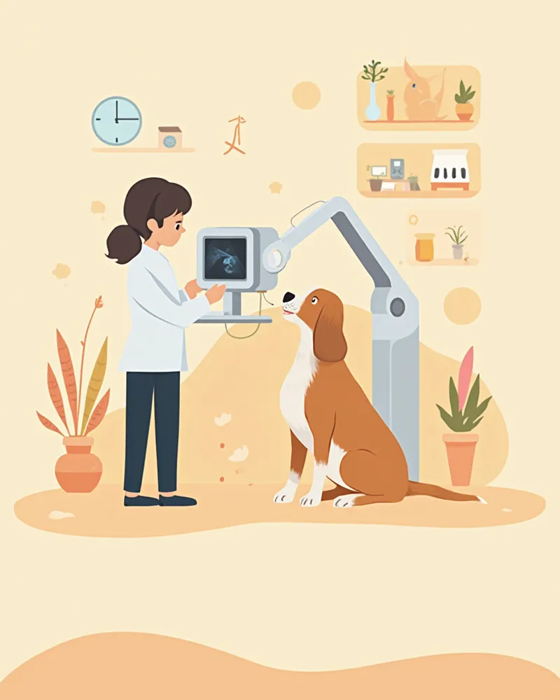 강아지 안과 정밀 검사 장면