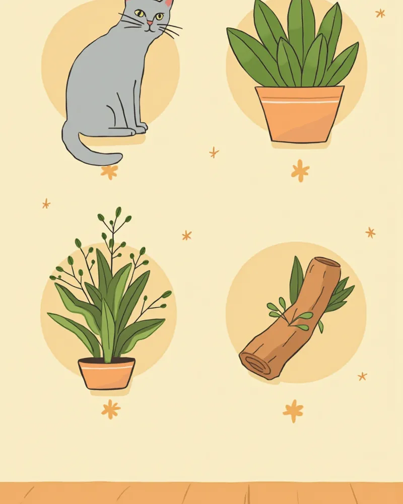 캣잎·실버바인·쥐오줌풀·인동 비교 사진