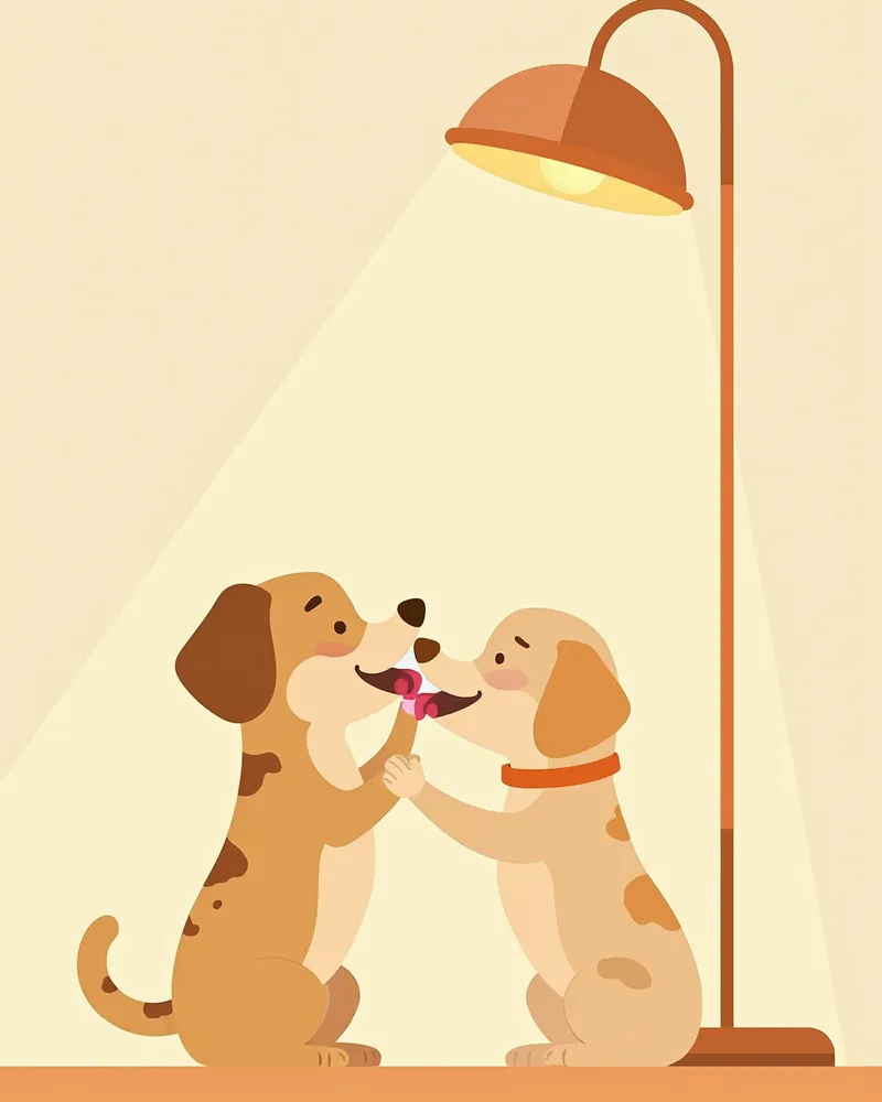 동물병원에서 강아지의 잇몸과 입안을 확인하는 수의사