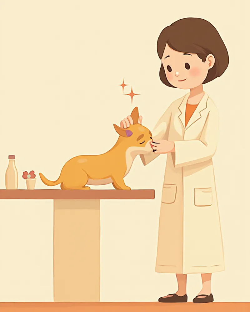 동물병원에서 신경학적 검사를 받는 작은 치와와