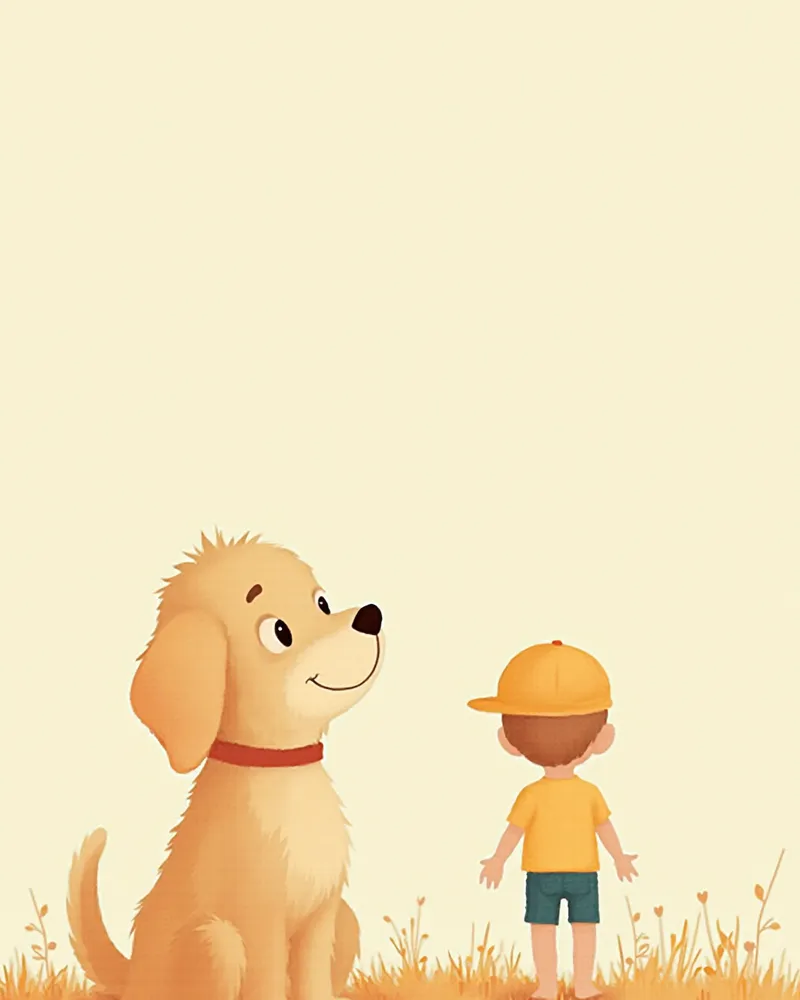 사회화 시기에 아이를 관찰하는 어린 강아지