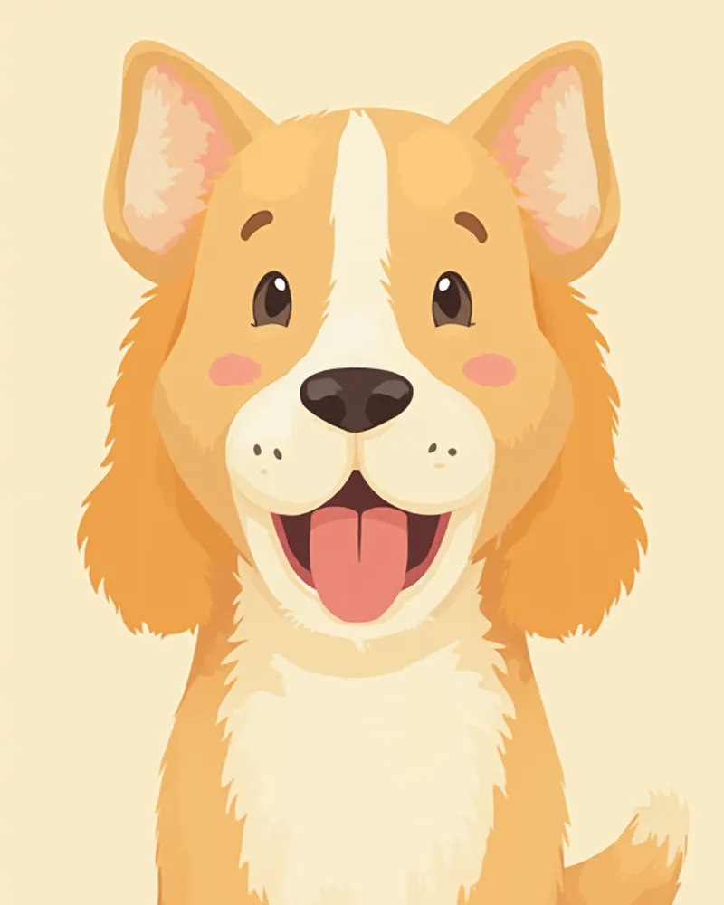 강아지 혀 색깔 확인하는 모습