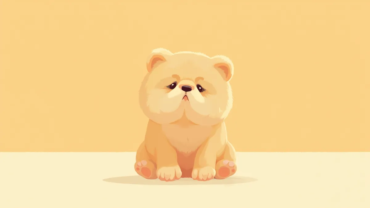 차우차우 강아지 얼굴 주름과 눈 구조