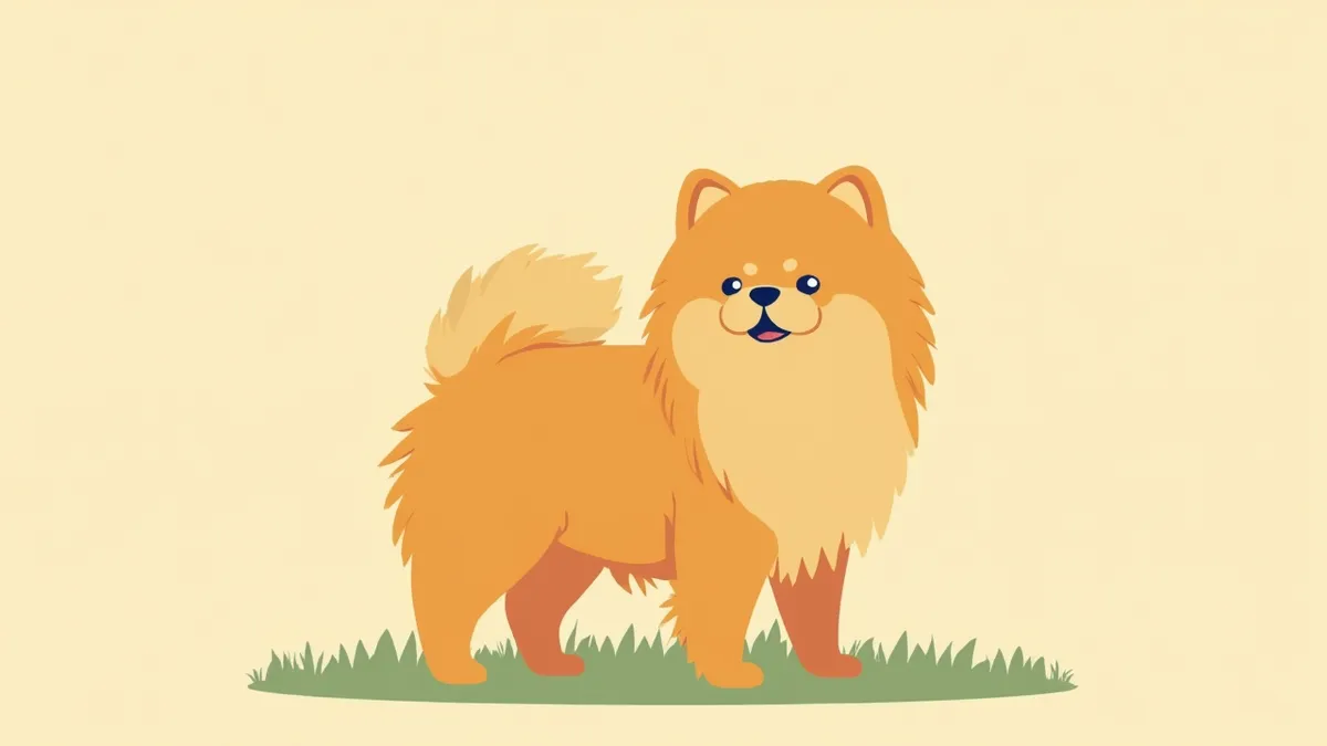 야외에 서 있는 성견 차우차우의 전체 모습