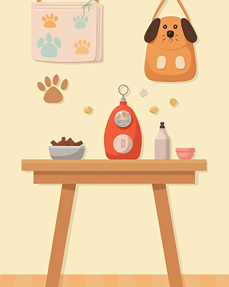 클리커 훈련 준비물 플랫레이 사진