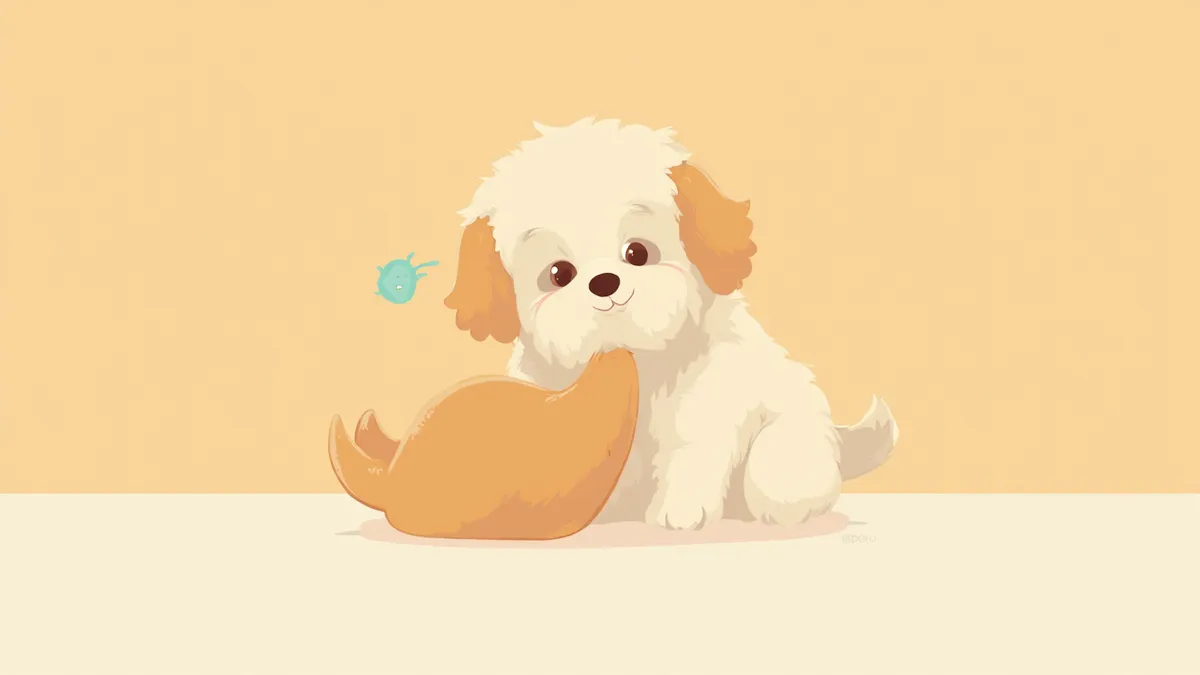 수의사에게 정기 검진을 받는 코카푸