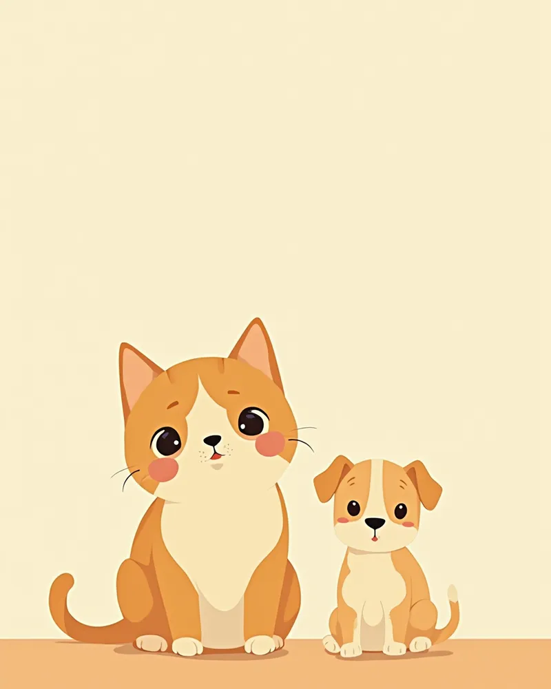 건강 관리가 필요한 강아지와 고양이