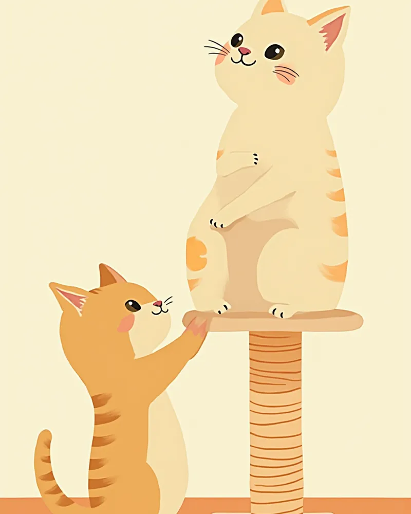 앞다리를 과도하게 핥아 털이 빠진 고양이