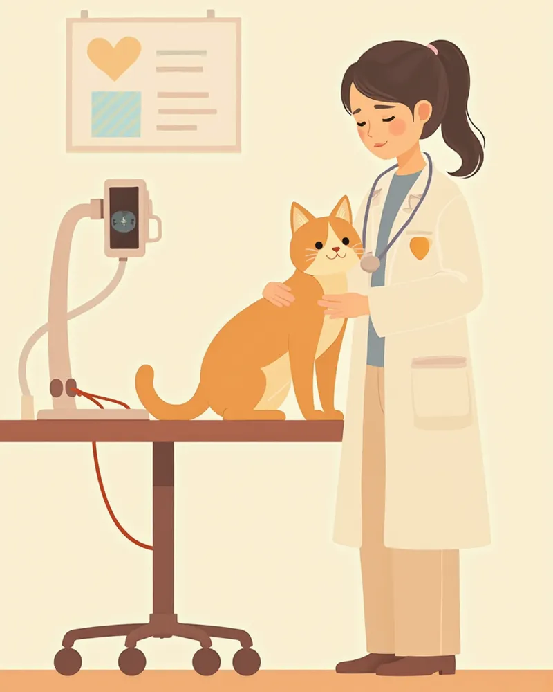 동물병원에서 심장 초음파 검진을 받는 코니시 렉스