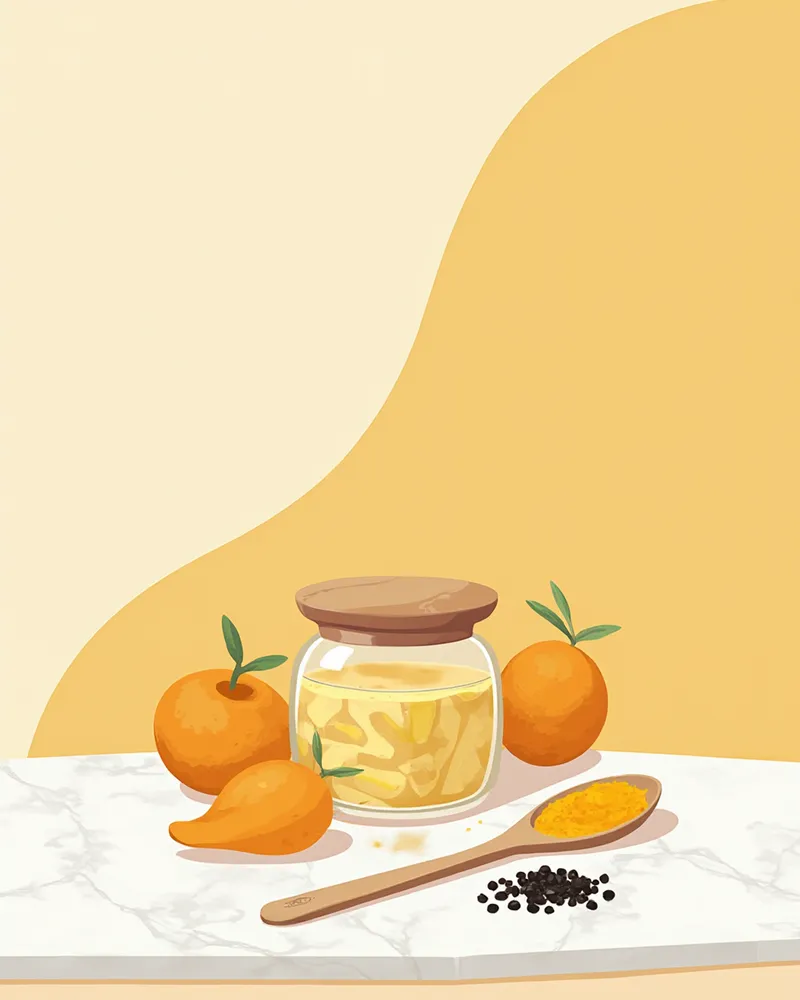 강황 가루·생선오일 캡슐·후추 알갱이