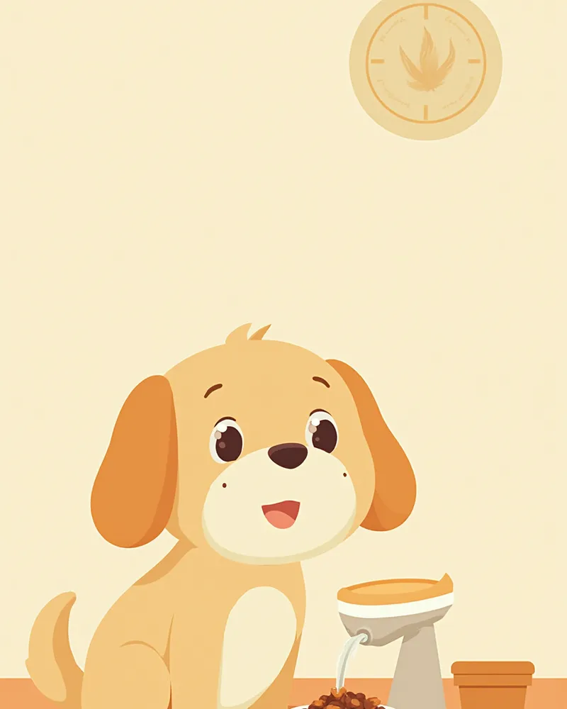 정수기 물을 마시며 건강하게 관리 받는 강아지