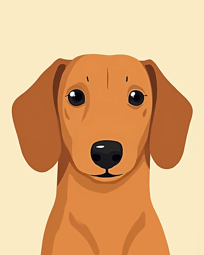 눈을 클로즈업한 닥스훈트의 얼굴