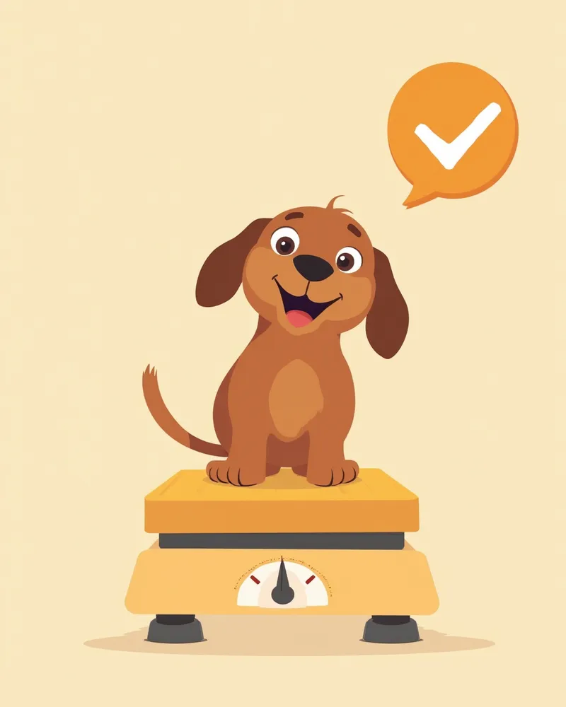 체중계 위에 올라간 닥스훈트 일러스트