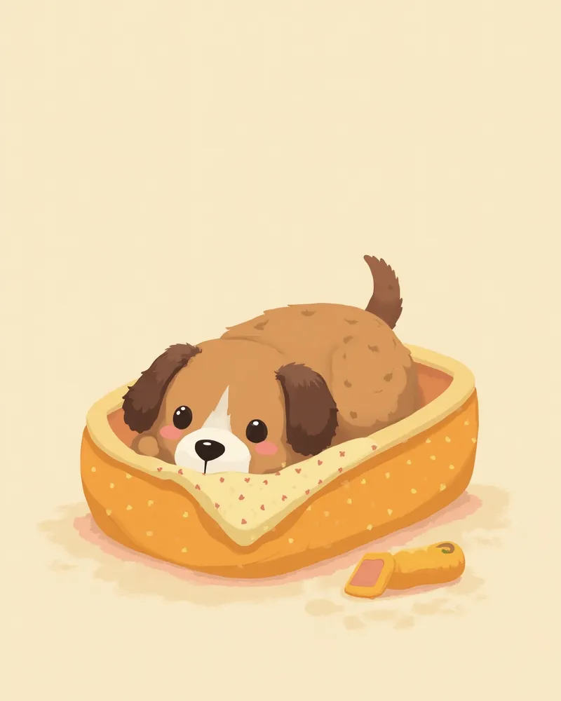 대피소에서 이동장 안에 쉬고 있는 강아지