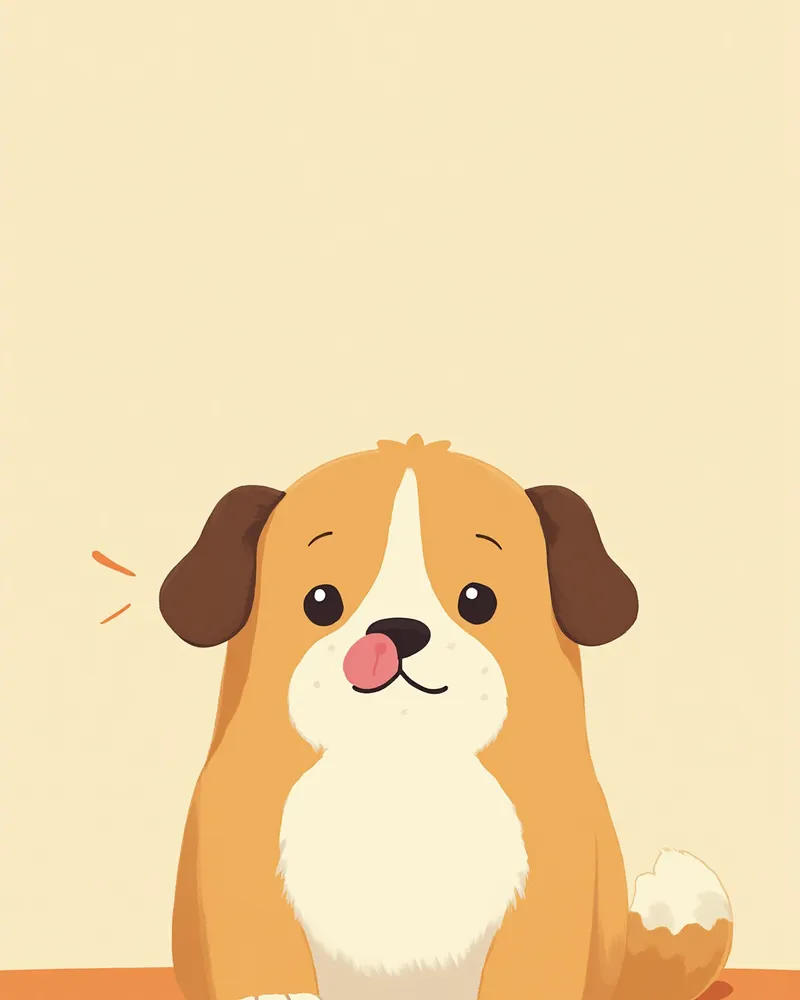 스트레스 신호를 보이는 강아지의 모습