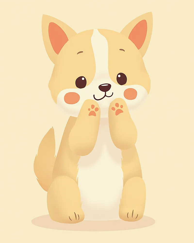 알러지 증상 부위가 표시된 강아지 일러스트