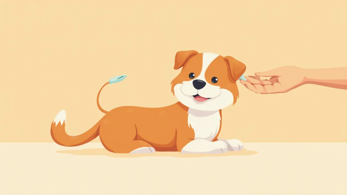 보호자가 강아지의 창백한 잇몸을 확인하는 모습