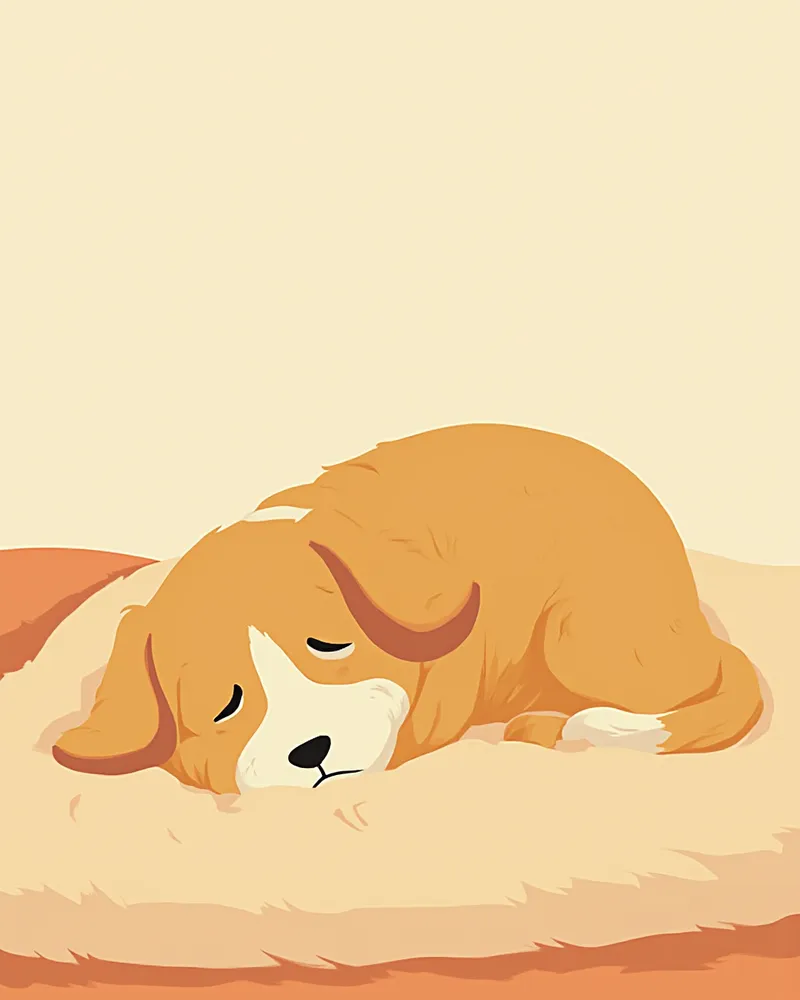 기운 없이 보호자 무릎 위에 누워 있는 강아지