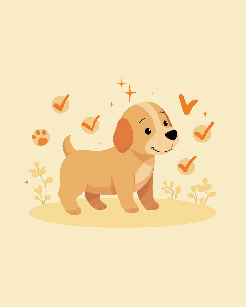 아토피 증상 부위가 표시된 강아지 일러스트