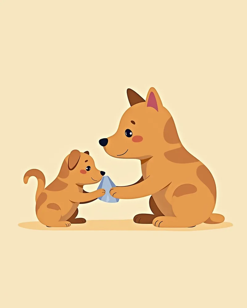 강아지 주인이 코 확장 보조기를 부드럽게 닦는 모습
