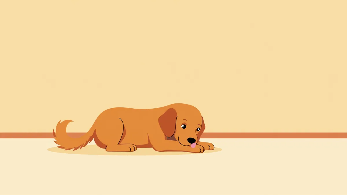 강아지가 발을 반복적으로 핥는 모습