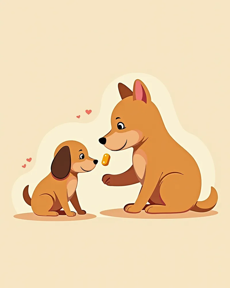 강아지 간 보호제 투여 모습