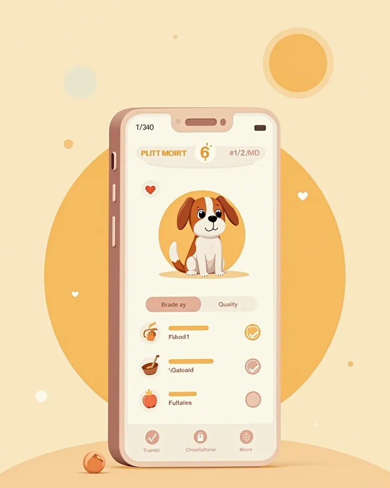 강아지 건강 모니터링 앱 화면