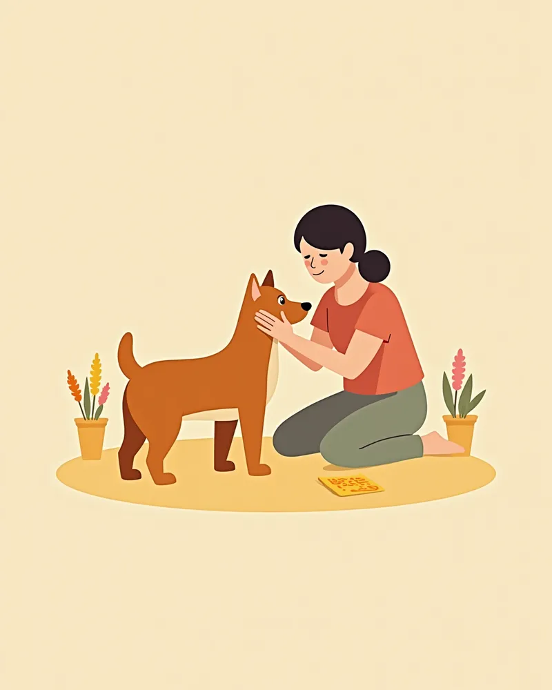 강아지 눈 주변 청소하는 모습