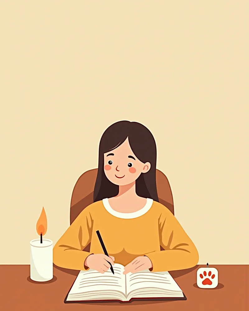 일기를 쓰며 슬픔을 치유하는 보호자