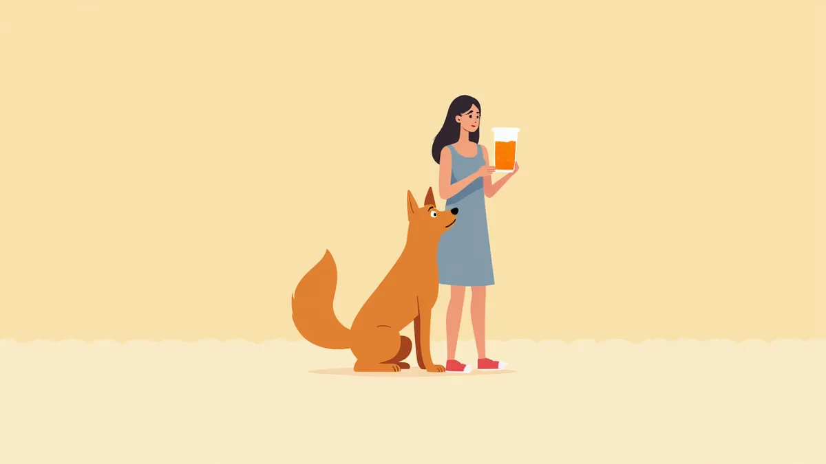 강아지 혈뇨를 걱정하는 주인