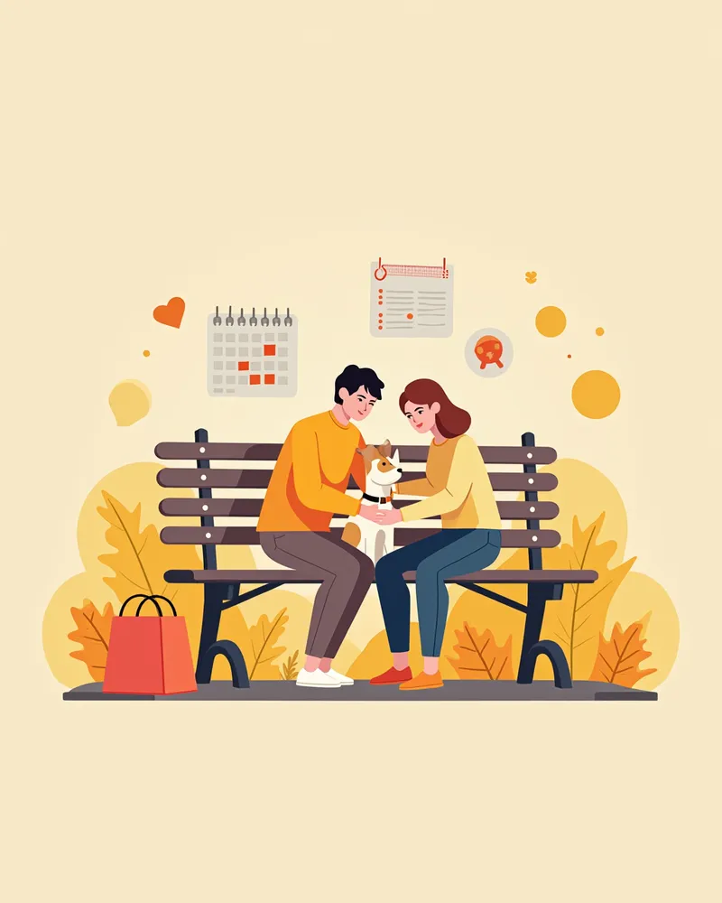 강아지 간경변 관리를 위한 일상 관리 습관을 보여주는 장면