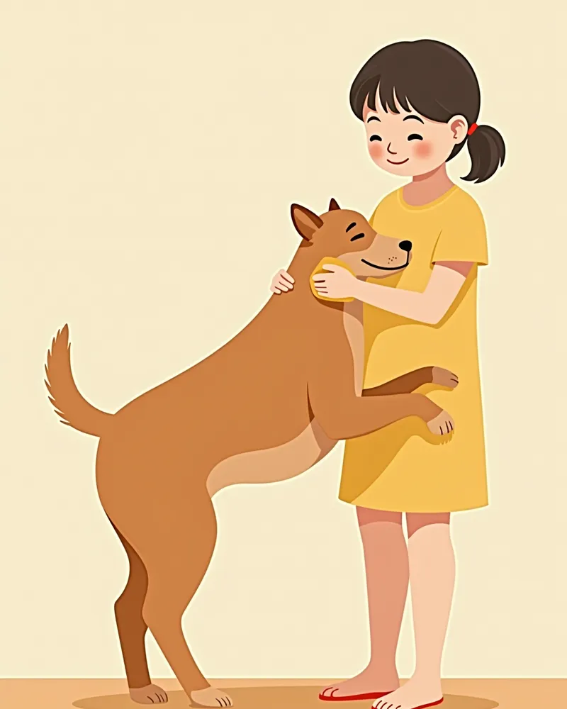 강아지 눈물 자국 관리 중