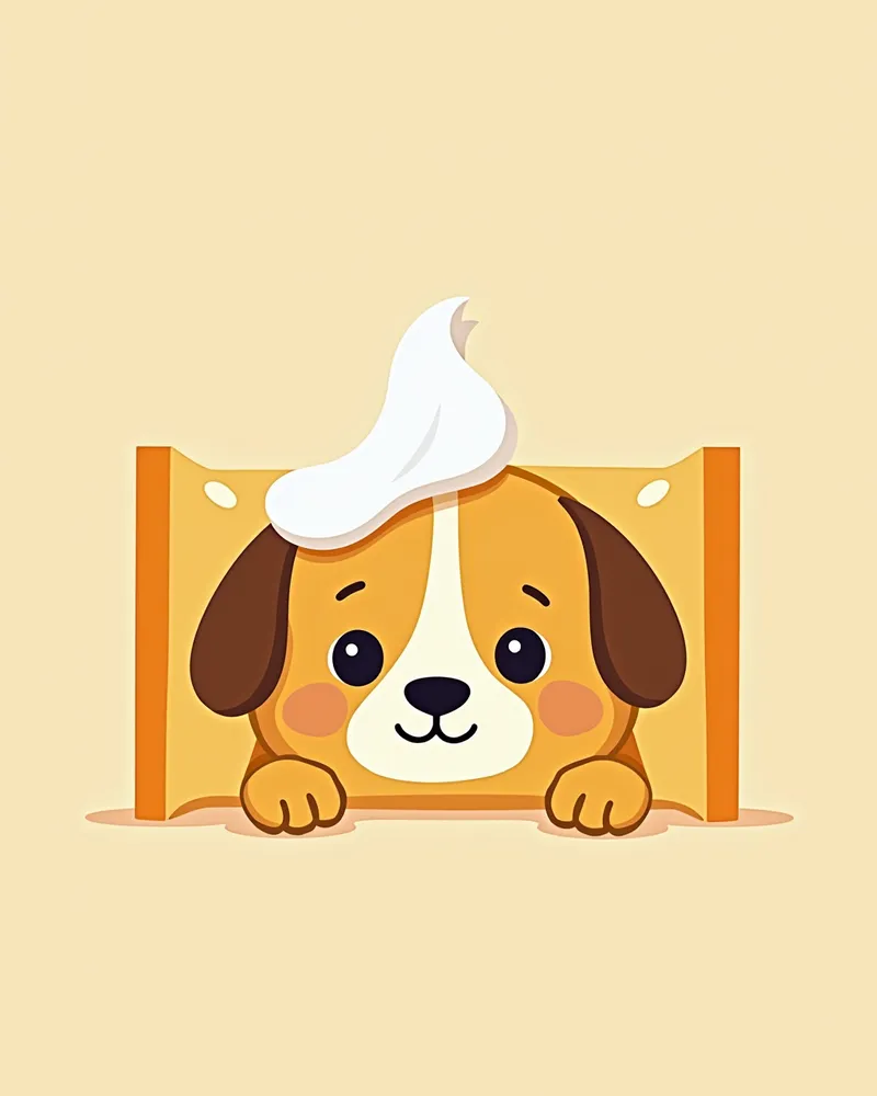 강아지 눈 세정 패드 사용 중