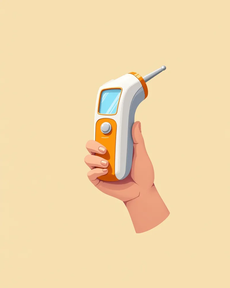 토노벳 기기 디지털 화면과 프로브 부분 확대