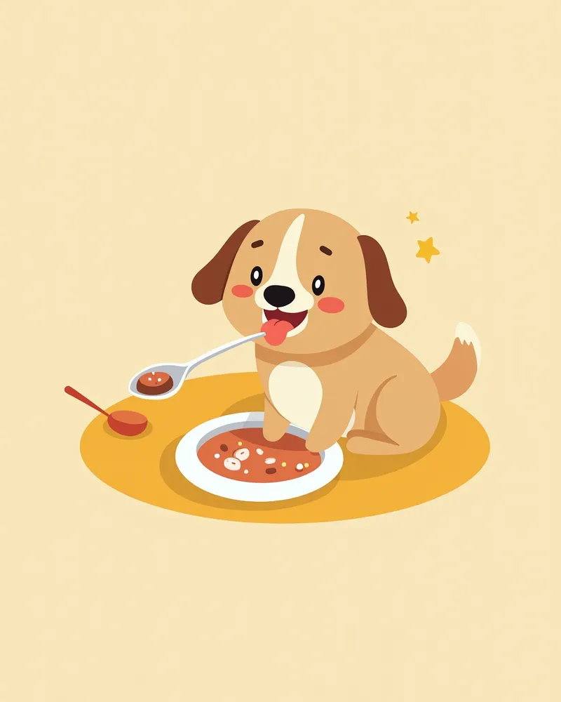 강아지가 보조제를 먹는 모습