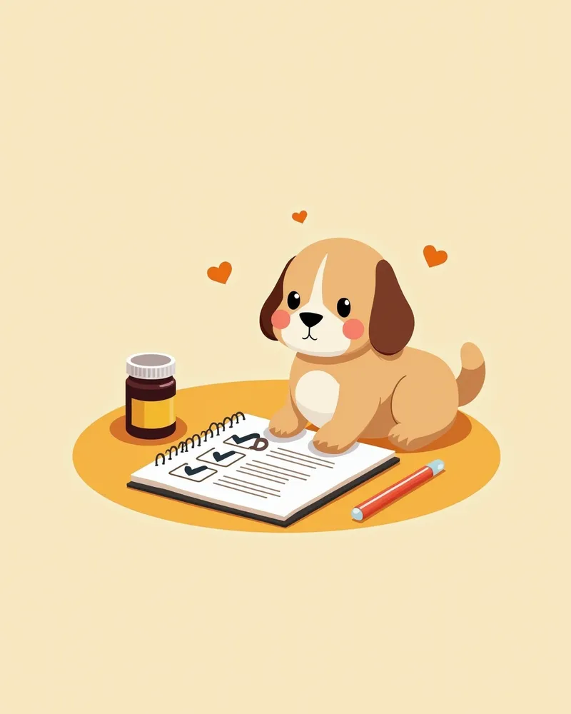 강아지 건강 기록과 보조제