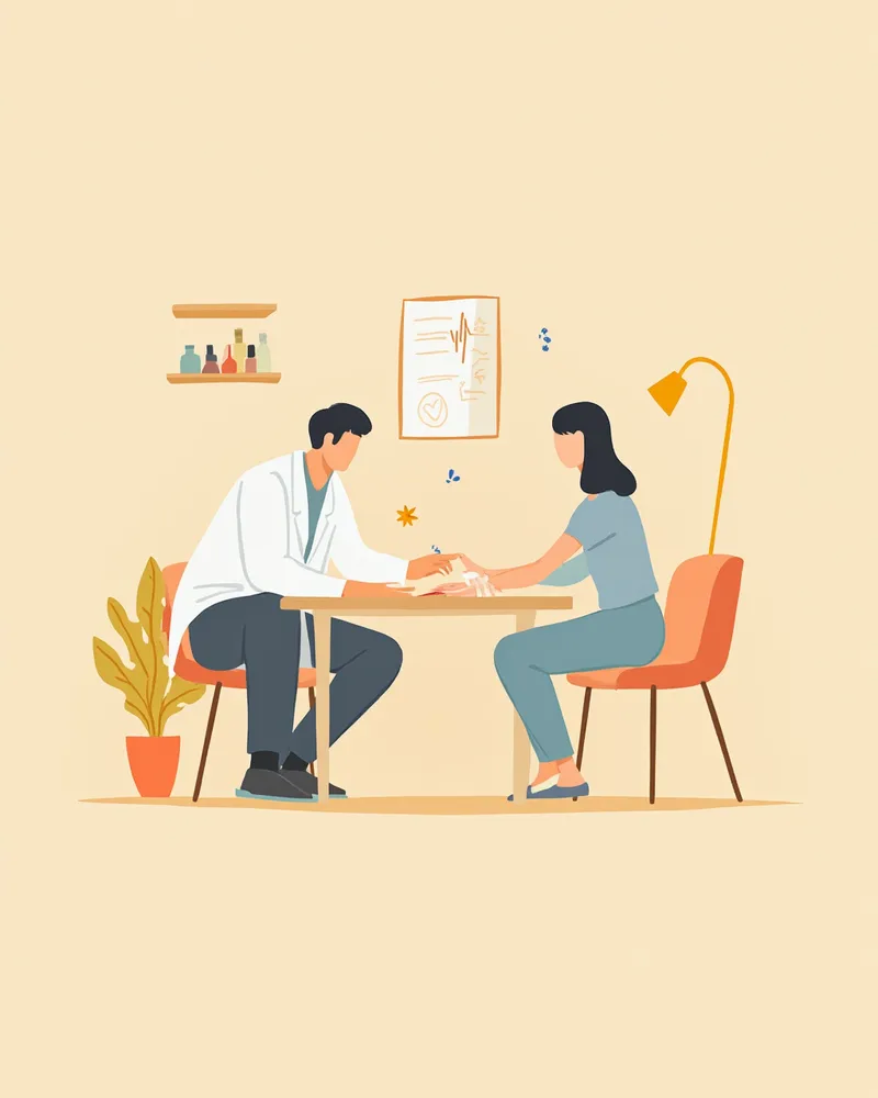 병원에서 개물림 상처를 치료받는 상황을 상징하는 이미지