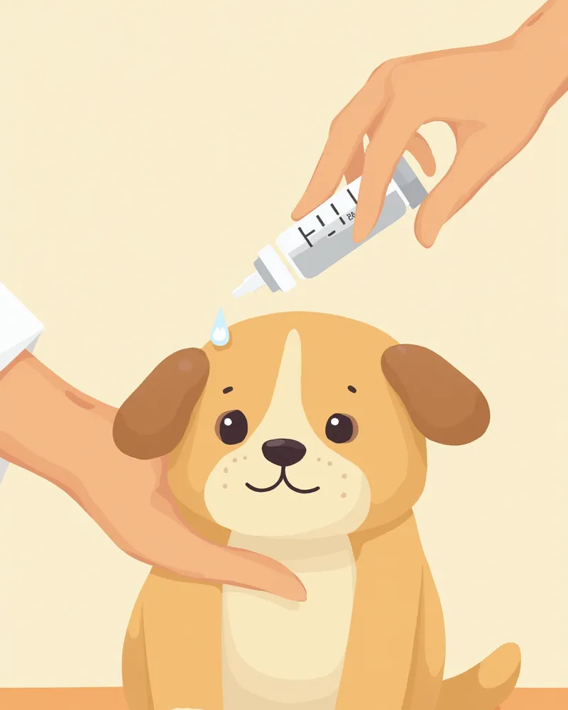 개물림 상처를 생리식염수로 세척하는 모습