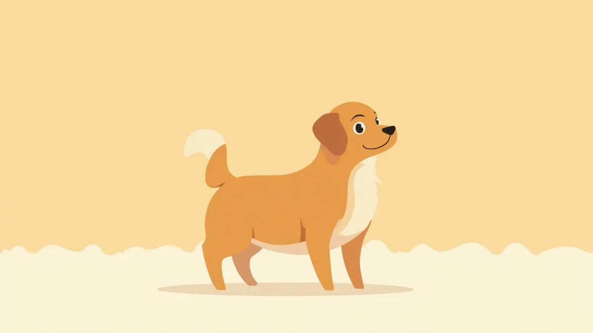 이상적인 체형을 가진 골든 리트리버가 옆모습으로 서 있는 모습