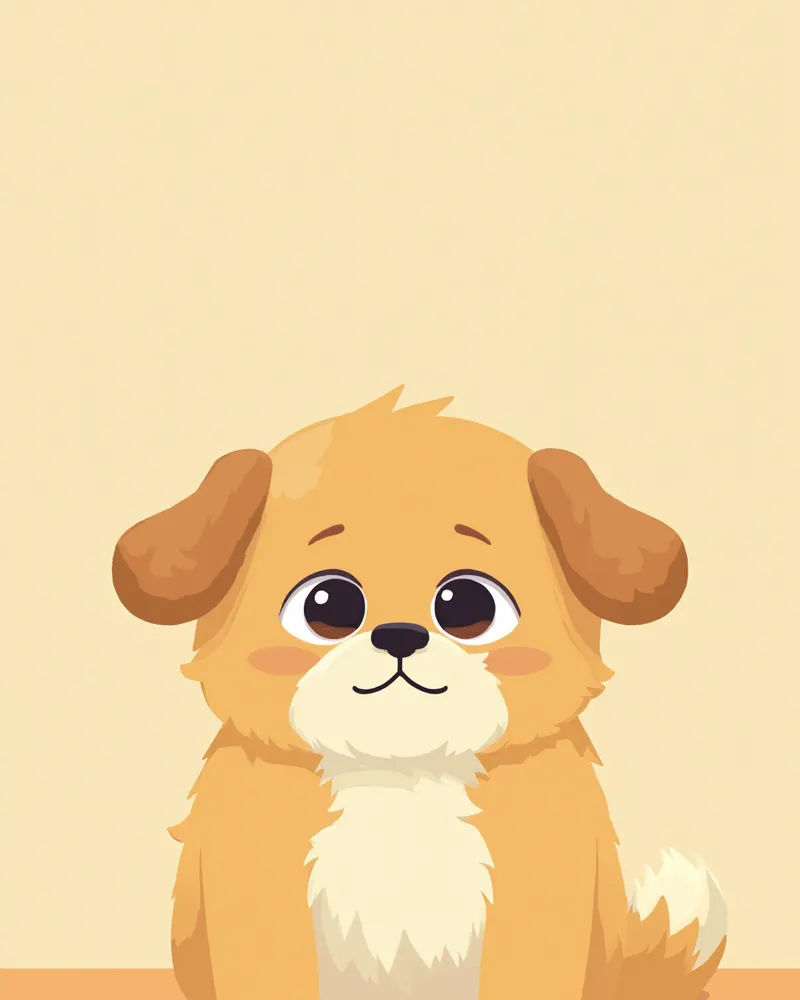 흰자가 보이고 귀를 뒤로 붙인 불안한 강아지