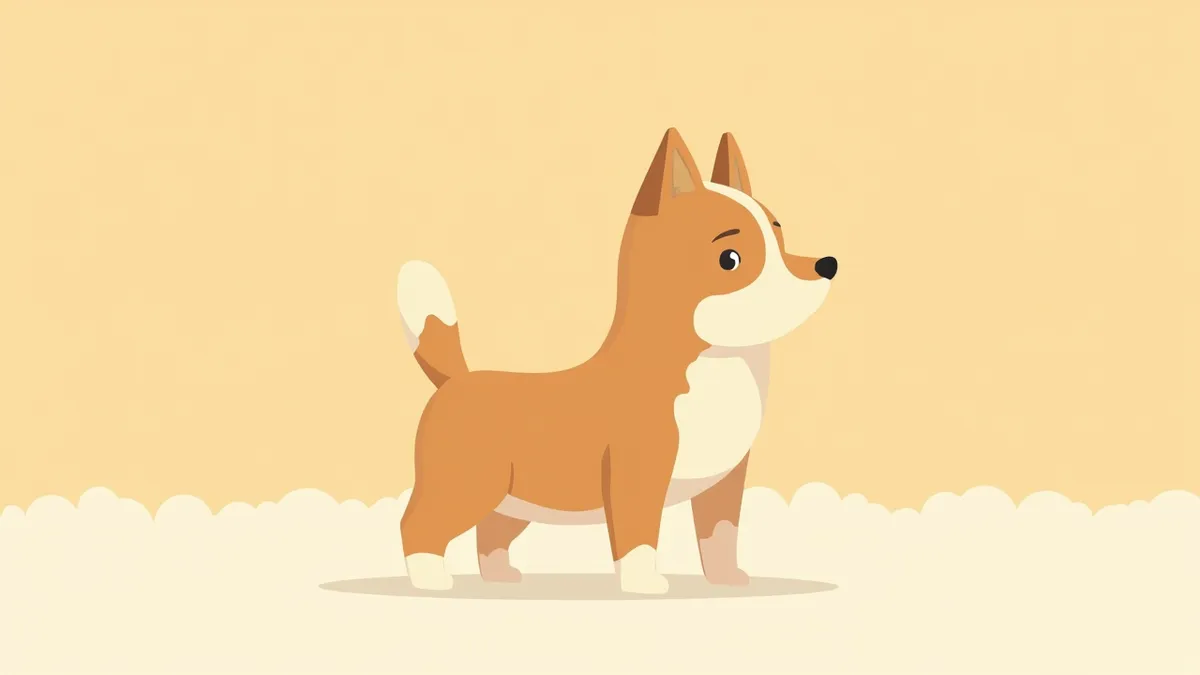 측면에서 본 강아지의 표준 신체 비율 모습