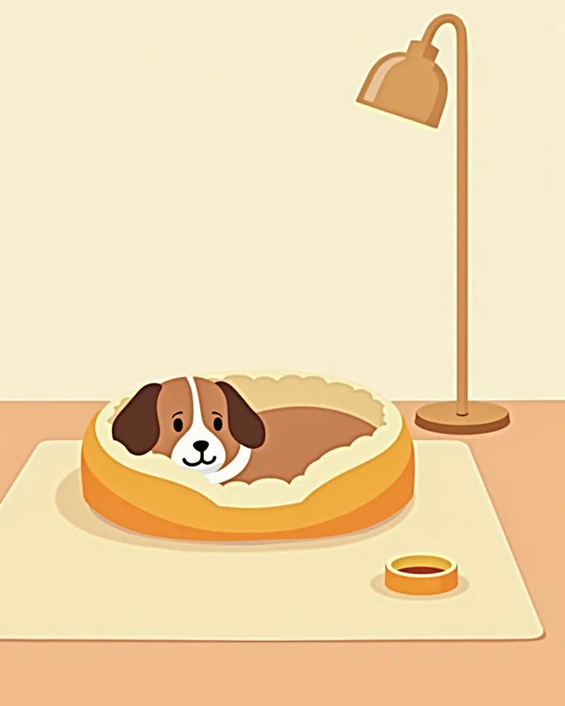 강아지 회복을 위한 안정된 가정 환경