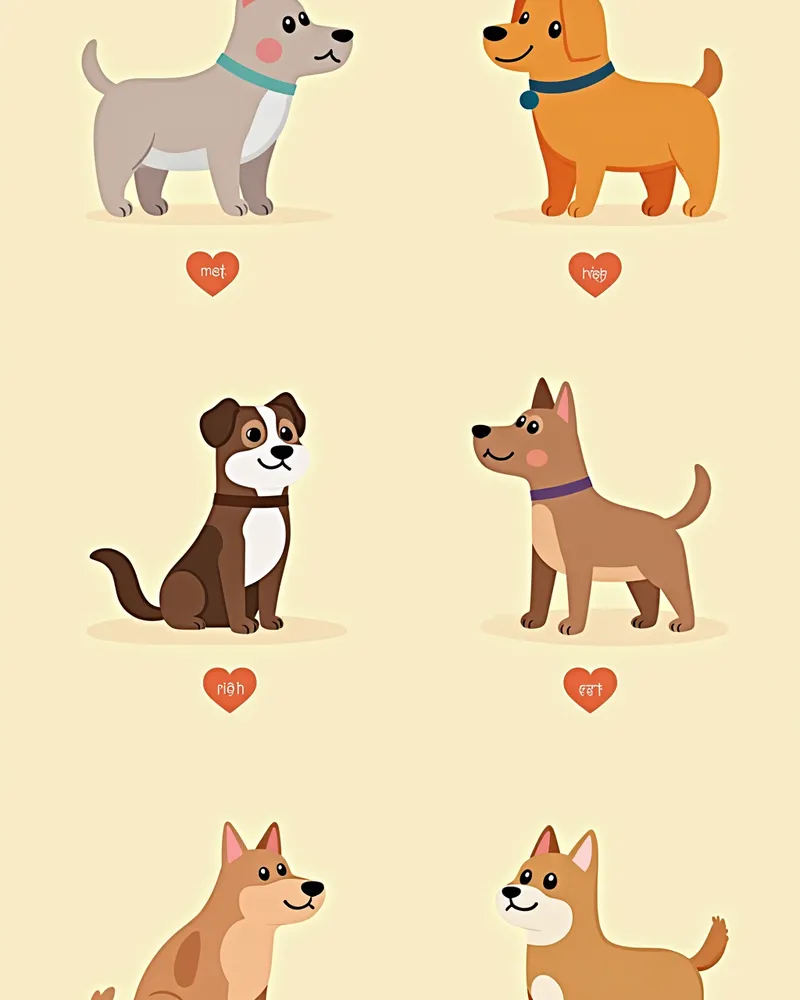 도베르만, 네덜란드 테리어, 라브라도 등 품종별 심장 질환 위험을 표시한 이미지