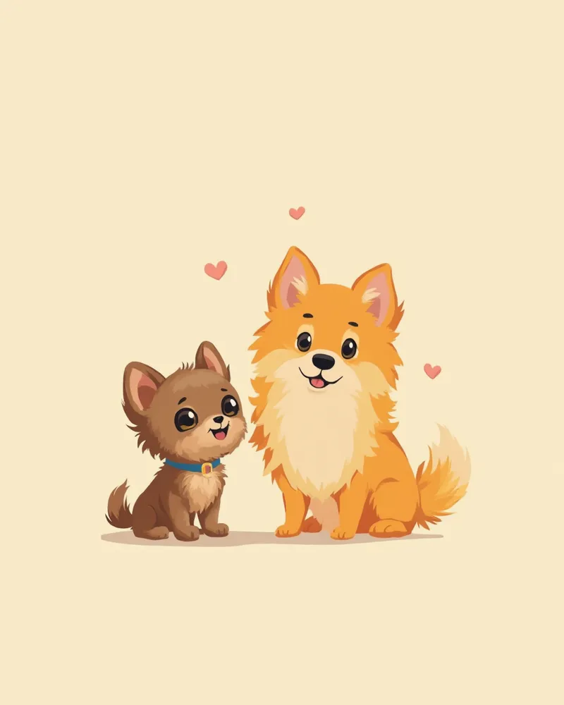 기관 건강에 주의가 필요한 소형견 품종 일러스트