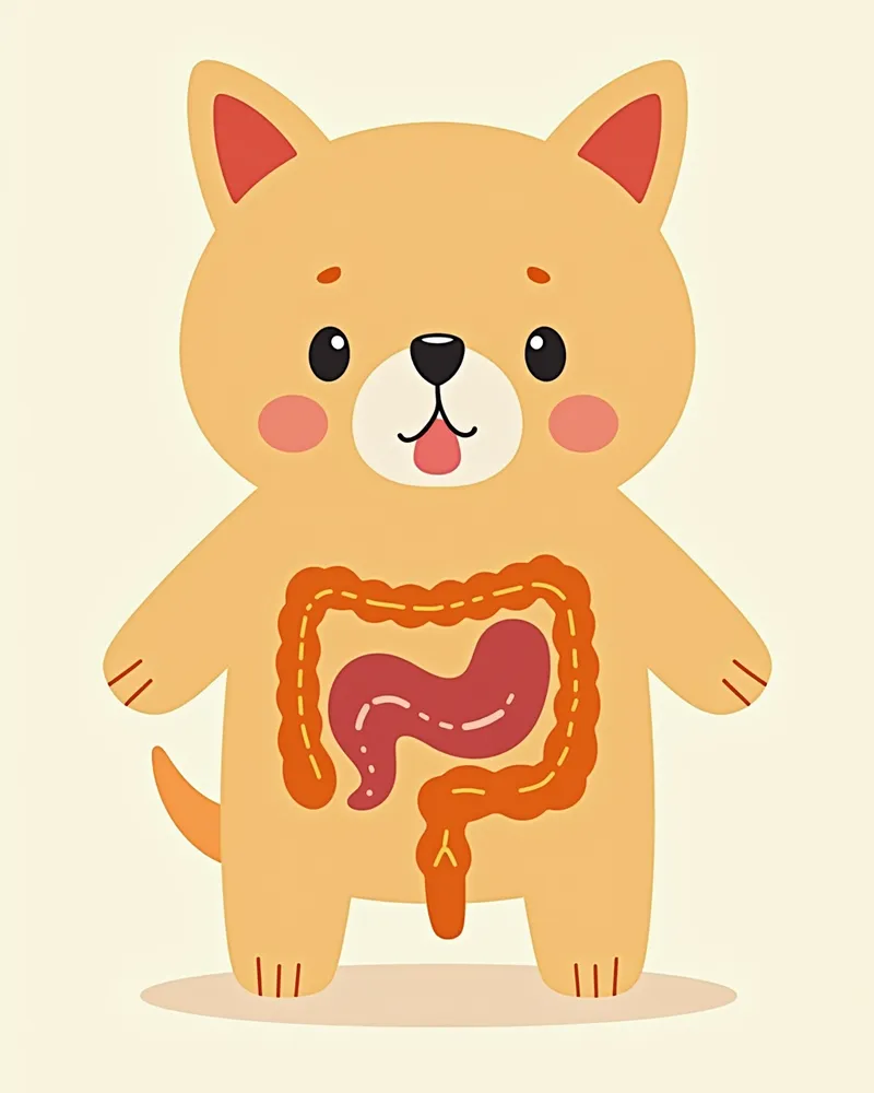 강아지 소화기관 자극 부위 도식화
