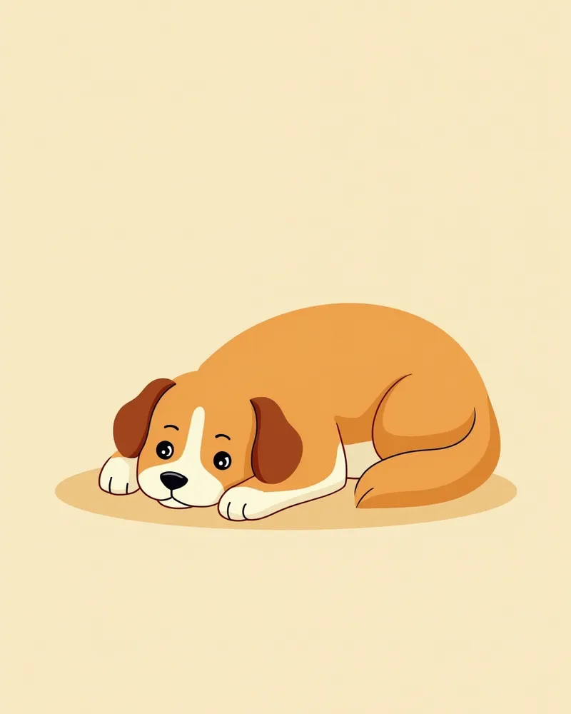 불편해 보이는 강아지