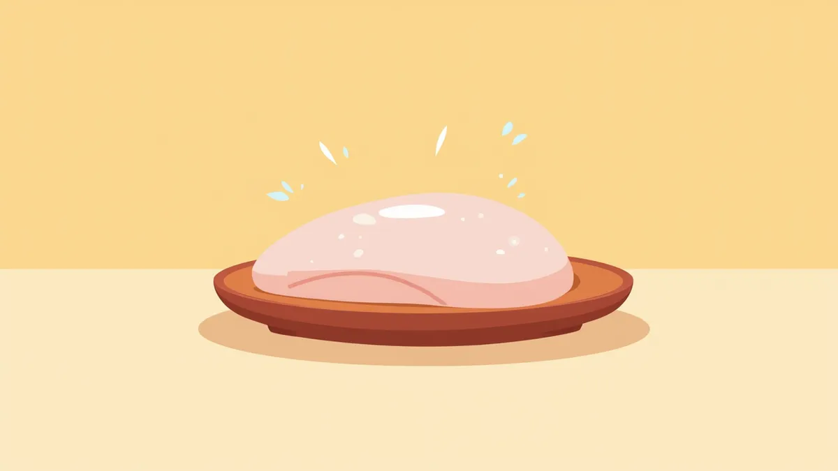 양념 없는 요리된 칠면조 고기