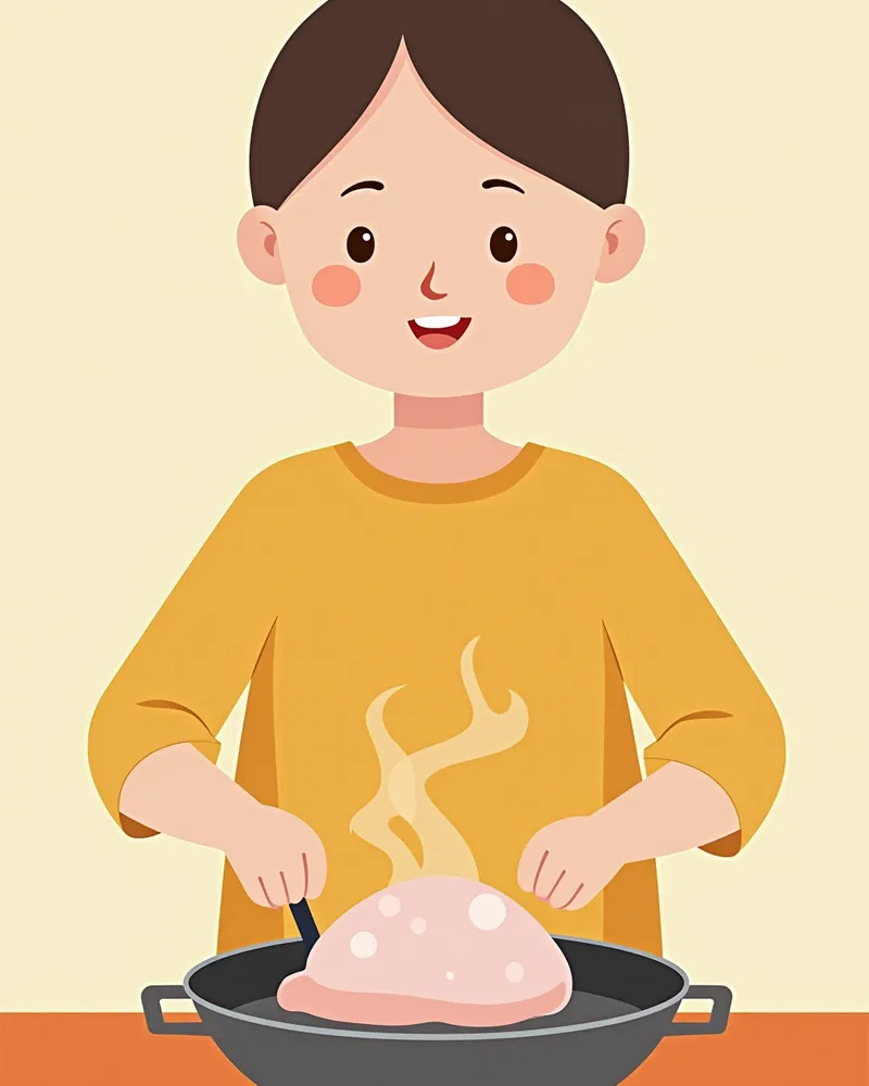 양념 없이 조리하는 칠면조