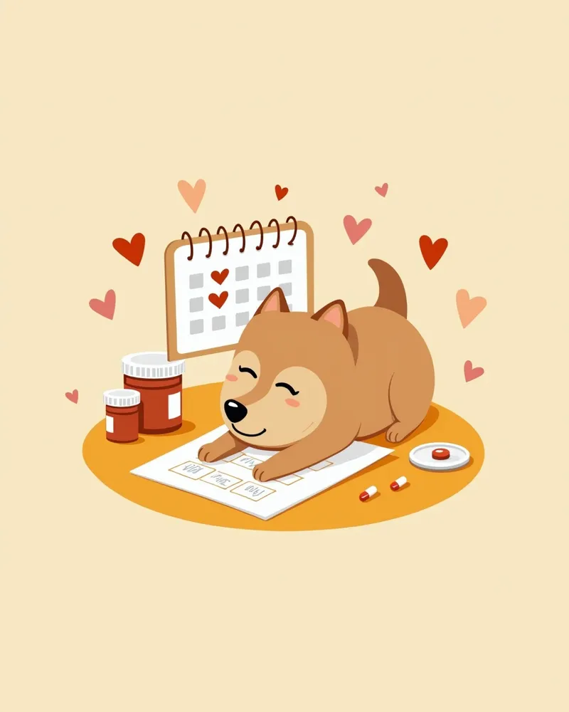 심장병 강아지의 약물 관리 일정표